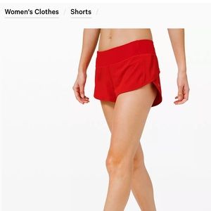 Red Speed Up Low-Rise Lined Short 2.5”